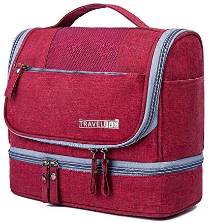 LYN Borsa Per Cosmetici Da Viaggio Sospesa, Custodia Per Lavaggio Impermeabile Pieghevole Di Grande Capacità, Con Gancio Portatile, Unisex,C