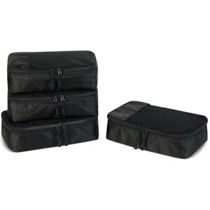 Amazon Essentials , Set di 4 Packing Cube, Accessori da Viaggio, Organizer per Bagagli con Doppia Cerniera, Parte Superiore in Rete, Poliestere, Small, Nero (in Precedenza Basics) Amazon Essentials , Set di 4 Packing Cube, Accessori da Viaggio, Organizer per Bagagli con Doppia Cerniera, Parte Superiore in Rete, Poliestere, Small, Nero (in Precedenza Basics)