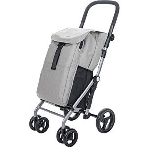 carlett Classic Duo Carrello della spesa pieghevole con gancio gratuito Carrello della spesa per impieghi gravosi 4 ruote Manubrio regolabile con freno Grigio carlett Classic Duo Carrello della spesa pieghevole con gancio gratuito Carrello della spesa per impieghi gravosi 4 ruote Manubrio regolabile con freno Grigio