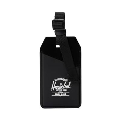 Herschel LUGGAGE TAG RUBBER Black Matte/Glossy Unisex – Adulto Accessori Taglia Unica Herschel LUGGAGE TAG RUBBER Black Matte/Glossy Unisex – Adulto Accessori Taglia Unica