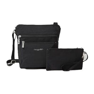 Baggallini , Borsa Messenger Adulti, Black/Sand (nero) Baggallini , Borsa Messenger Adulti, Black/Sand (nero)