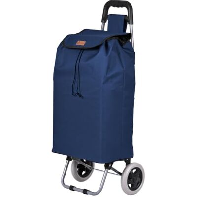 VOUNOT ® Carrello Spesa 2 Ruote Pieghevole, 2 in 1 Trolley Spesa con Borsa in Tessuto Oxford dotata di Tasca con Cerniera per Saliscale, 59L, Blu Navy Scuro VOUNOT ® Carrello Spesa 2 Ruote Pieghevole, 2 in 1 Trolley Spesa con Borsa in Tessuto Oxford dotata di Tasca con Cerniera per Saliscale, 59L, Blu Navy Scuro