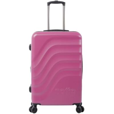 Totto Valigia Rigida Media, Modello Bazy+, 43,5 x 69 x 26 cm, Capacità 64 L, Espandibile, Alta Resistenza agli Urti, Ruote 360º, Maniglia Telescopica, Cinghie Interne, Lucchetto TSA, Colore Rosa Totto Valigia Rigida Media, Modello Bazy+, 43,5 x 69 x 26 cm, Capacità 64 L, Espandibile, Alta Resistenza agli Urti, Ruote 360º, Maniglia Telescopica, Cinghie Interne, Lucchetto TSA, Colore Rosa