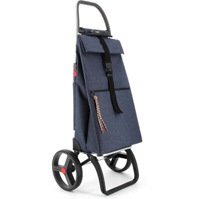 Rolser Carrello Portaspesa Big Tweed 2 Ruote Grandi Pieghevole Marino Rolser Carrello Portaspesa Big Tweed 2 Ruote Grandi Pieghevole Marino