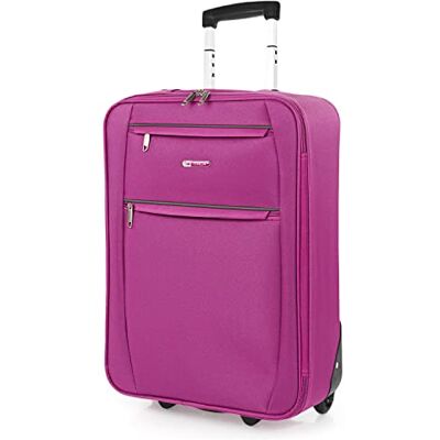 ITACA Valigia 55x40x20 Trolley Bagaglio a Mano. Valigie per i Tuoi Viaggi in Cabina. Trolley Bagaglio a Mano. Materiale EVA Polyester Resistente e Super Leggero, Fucsia ITACA Valigia 55x40x20 Trolley Bagaglio a Mano. Valigie per i Tuoi Viaggi in Cabina. Trolley Bagaglio a Mano. Materiale EVA Polyester Resistente e Super Leggero, Fucsia