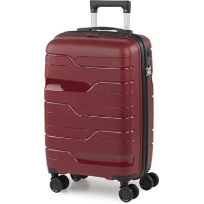 ITACA Valigia 55x40x20 Trolley Bagaglio a Mano. Valigie e Trolley per i Tuoi Viaggi in Cabina. Trolley Bagaglio a Mano, Granata ITACA Valigia 55x40x20 Trolley Bagaglio a Mano. Valigie e Trolley per i Tuoi Viaggi in Cabina. Trolley Bagaglio a Mano, Granata