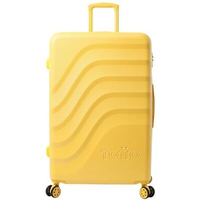 Totto Valigia Rigida Grande, Modello Bazy+, 50 x 79 x 30,5 cm, Capacità 100 L, Espandibile, Resistenza agli Urti, Ruote 360º, Maniglia Telescopica, Cinghia Interna, Lucchetto TSA, Colore Super Lemon Totto Valigia Rigida Grande, Modello Bazy+, 50 x 79 x 30,5 cm, Capacità 100 L, Espandibile, Resistenza agli Urti, Ruote 360º, Maniglia Telescopica, Cinghia Interna, Lucchetto TSA, Colore Super Lemon
