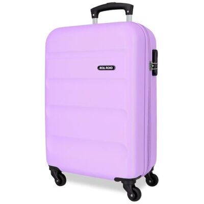 ROLL ROAD Flex Valigia rigida realizzata in ABS, un materiale, chiusura a combinazione laterale 4 ruote doppie bagaglio a mano, pratico interno con un vano, Viola, Valigia cabina ROLL ROAD Flex Valigia rigida realizzata in ABS, un materiale, chiusura a combinazione laterale 4 ruote doppie bagaglio a mano, pratico interno con un vano, Viola, Valigia cabina