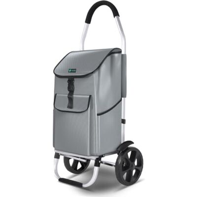 VOUNOT ® Carrello della Spesa Pieghevole in Alluminio, Carrello Portaspesa con Borsa da 58L, Ruote Silenziose e Parafanghi, Grigio VOUNOT ® Carrello della Spesa Pieghevole in Alluminio, Carrello Portaspesa con Borsa da 58L, Ruote Silenziose e Parafanghi, Grigio