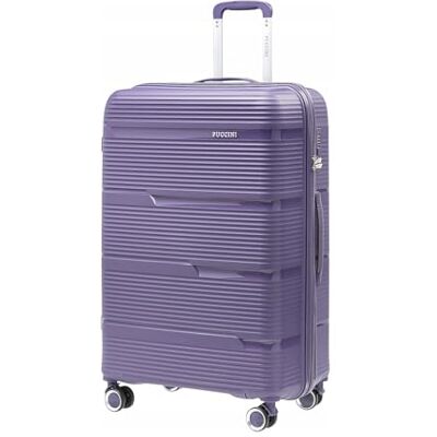 PUCCINI Casablanca Valigetta rigida in polipropilene, con 4 rotelle, chiusura a combinazione, leggera e robusta, manico telescopico stabile, Lilla, xl, XL PUCCINI Casablanca Valigetta rigida in polipropilene, con 4 rotelle, chiusura a combinazione, leggera e robusta, manico telescopico stabile, Lilla, xl, XL