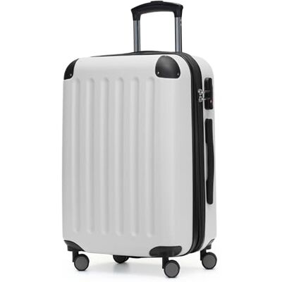 Hauptstadtkoffer SPREE Bagaglio a mano, Valigia rigida, Trolley espandibile, 4 ruote doppie, TSA, 55 cm, 42 litri, Bianco Hauptstadtkoffer SPREE Bagaglio a mano, Valigia rigida, Trolley espandibile, 4 ruote doppie, TSA, 55 cm, 42 litri, Bianco