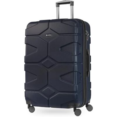 Hauptstadtkoffer X-Kölln Valigetta rigida grande 76 cm, 107-120 litri, 4 ruote doppie, trolley, valigetta da viaggio, espansione volume, TSA, blu scuro Hauptstadtkoffer X-Kölln Valigetta rigida grande 76 cm, 107-120 litri, 4 ruote doppie, trolley, valigetta da viaggio, espansione volume, TSA, blu scuro