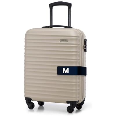 WITTCHEN Valigia da Cabina Trolley Bagaglio a Mano Valigia a rotelle piccola Trolley guscio duro ABS 4 ruote spinner Serratura a combinazione Maniglia telescopica Groove Line beige Ryanair/ITA Airways WITTCHEN Valigia da Cabina Trolley Bagaglio a Mano Valigia a rotelle piccola Trolley guscio duro ABS 4 ruote spinner Serratura a combinazione Maniglia telescopica Groove Line beige Ryanair/ITA Airways