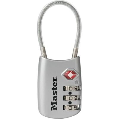 Master Lock TSA Accepted cable Luggage Lock in colori assortiti, pezzo, Master Lock TSA Accepted cable Luggage Lock in colori assortiti, pezzo,