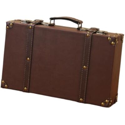 TWISAXC Baule da viaggio decorativo, elegante valigia vintage che mette in mostra i tesori, vetrine e contenitori per la casa con un fascino Per unico. Non, Marrone, L 40x10x24.5cm TWISAXC Baule da viaggio decorativo, elegante valigia vintage che mette in mostra i tesori, vetrine e contenitori per la casa con un fascino Per unico. Non, Marrone, L 40x10x24.5cm