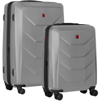 Wenger Prymo Set di 2 Valigie S & L 36/43 l & 93/107 l Expandable Set di valigie rigide espandibili per vacanze e viaggi lunghi con chiusura TSA, 4 ruote doppie e cinghie di compressione. Wenger Prymo Set di 2 Valigie S & L 36/43 l & 93/107 l Expandable Set di valigie rigide espandibili per vacanze e viaggi lunghi con chiusura TSA, 4 ruote doppie e cinghie di compressione.