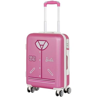 KARACTERMANIA Barbie Varsity-Valigia da Cabina ABS 4 Ruote, Rosa, 20 x 38 x 55 cm, Capacità 27 L KARACTERMANIA Barbie Varsity-Valigia da Cabina ABS 4 Ruote, Rosa, 20 x 38 x 55 cm, Capacità 27 L