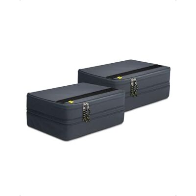 Spigen Life Organizer da Viaggio Suitcase Organizer Set di borse da imballaggio con compressione e cerniera per viaggi e vacanze L1+L1 2 pezzi Grigio Grotto Spigen Life Organizer da Viaggio Suitcase Organizer Set di borse da imballaggio con compressione e cerniera per viaggi e vacanze L1+L1 2 pezzi Grigio Grotto