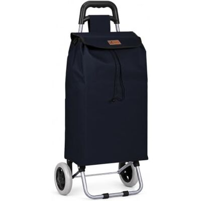 VOUNOT ® Carrello Spesa 2 Ruote Pieghevole, 2 in 1 Trolley Spesa con Borsa in Tessuto Oxford dotata di Tasca con Cerniera, per Saliscale, 59L Nero VOUNOT ® Carrello Spesa 2 Ruote Pieghevole, 2 in 1 Trolley Spesa con Borsa in Tessuto Oxford dotata di Tasca con Cerniera, per Saliscale, 59L Nero