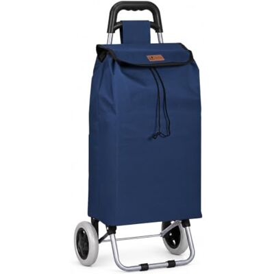 VOUNOT ® Carrello Spesa 2 Ruote Pieghevole, 2 in 1 Trolley Spesa con Borsa in Tessuto Oxford dotata di Tasca con Cerniera per Saliscale, 59L, Blu Navy Scuro VOUNOT ® Carrello Spesa 2 Ruote Pieghevole, 2 in 1 Trolley Spesa con Borsa in Tessuto Oxford dotata di Tasca con Cerniera per Saliscale, 59L, Blu Navy Scuro