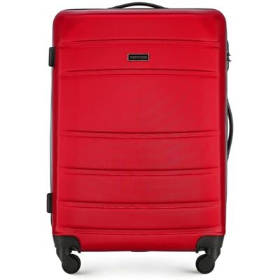 WITTCHEN Valigia Media Trolley Valigia Rigida in ABS Valigia Bagaglio Valigie con 4 Ruote Serratura a combinazione Maniglia telescopica Globe Line Rosso Ryanair/ITA Airways/easyJet WITTCHEN Valigia Media Trolley Valigia Rigida in ABS Valigia Bagaglio Valigie con 4 Ruote Serratura a combinazione Maniglia telescopica Globe Line Rosso Ryanair/ITA Airways/easyJet
