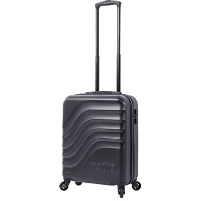 Totto Valigia Trolley da cabina, Modello Bazy, 55 x 40 x 20 cm, Capacità 40 L, Resistenza agli Urti, Ruote 360º, Maniglia Telescopica, Cinghie di Compressione Interne, Lucchetto TSA, Colore Nero Totto Valigia Trolley da cabina, Modello Bazy, 55 x 40 x 20 cm, Capacità 40 L, Resistenza agli Urti, Ruote 360º, Maniglia Telescopica, Cinghie di Compressione Interne, Lucchetto TSA, Colore Nero