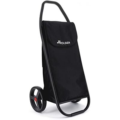 Rolser Carrello Portaspesa COM MF Black Tube 2 ruote grandi Nero Rolser Carrello Portaspesa COM MF Black Tube 2 ruote grandi Nero