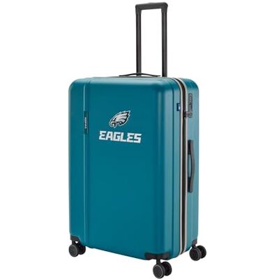 travelite NFL Valigia Rigida Philadelphia Eagles Taglia L, valigia grande da viaggio con lucchetto TSA, trolley ABS con 4 doppie ruote, 51 x 76 x 30,5 cm, 4,4 kg, 103 L travelite NFL Valigia Rigida Philadelphia Eagles Taglia L, valigia grande da viaggio con lucchetto TSA, trolley ABS con 4 doppie ruote, 51 x 76 x 30,5 cm, 4,4 kg, 103 L