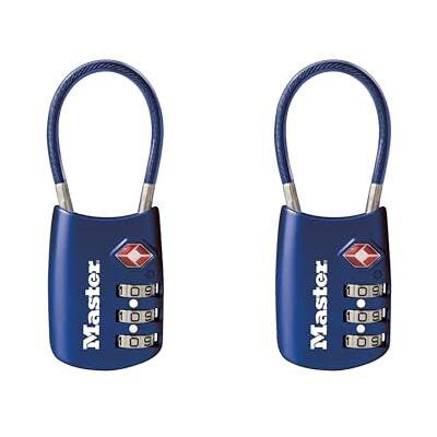 Master Lock Blu Set Your Own Combinazione TSA Approvato Lucchetto Bagagli, Viaggio Cerniera Lucchetto è Perfetto per valigie, borse o zaini, 2 pk, Master Lock Blu Set Your Own Combinazione TSA Approvato Lucchetto Bagagli, Viaggio Cerniera Lucchetto è Perfetto per valigie, borse o zaini, 2 pk,