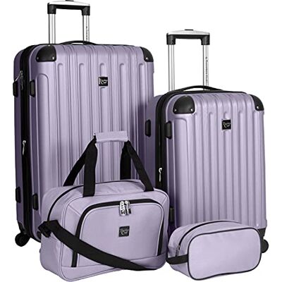 Travelers Club Set da Viaggio Bagagli Midtown Rigido da 4 Pezzi, Lilla Travelers Club Set da Viaggio Bagagli Midtown Rigido da 4 Pezzi, Lilla