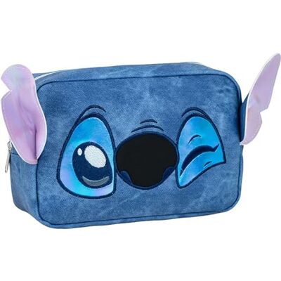 CERDÁ LIFE'S LITTLE MOMENTS Borsa da toilette da viaggio Stitch Blu Grande capacità di stoccaggio Chiusura a cerniera Stampa a punto Prodotto originale CERDÁ LIFE'S LITTLE MOMENTS Borsa da toilette da viaggio Stitch Blu Grande capacità di stoccaggio Chiusura a cerniera Stampa a punto Prodotto originale