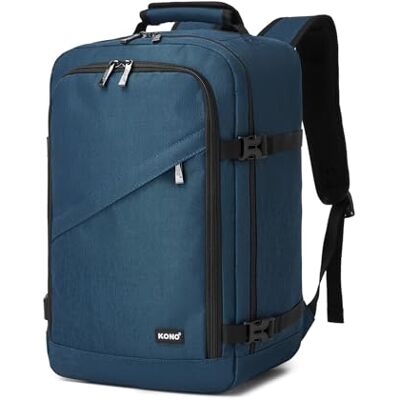 KONO Zaino Ryanair 40x20x25, Zaino da Viaggio e Bagaglio a Mano per Aereo, Zaino Porta PC con Apertura a 180° per Wizz Air e EasyJet (40 x 20 x 25 cm, Marina Militare) KONO Zaino Ryanair 40x20x25, Zaino da Viaggio e Bagaglio a Mano per Aereo, Zaino Porta PC con Apertura a 180° per Wizz Air e EasyJet (40 x 20 x 25 cm, Marina Militare)