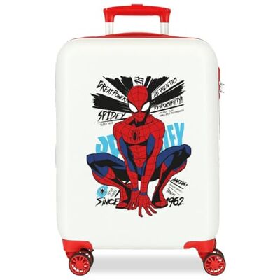 Disney Joumma Marvel Spider-Man Urban Hero, Valigia da cabina bianca, 38 x 55 x 20 cm, rigida in ABS, chiusura a combinazione laterale, 34 l, 2,6 kg, 4 ruote doppie, bagaglio a mano Disney Joumma Marvel Spider-Man Urban Hero, Valigia da cabina bianca, 38 x 55 x 20 cm, rigida in ABS, chiusura a combinazione laterale, 34 l, 2,6 kg, 4 ruote doppie, bagaglio a mano