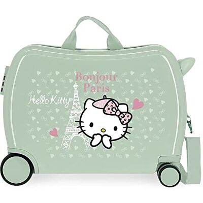 Hello Kitty Paris Valigia per bambini verde 50x39x20 cm ABS rigido Chiusura a combinazione laterale 34L 1,8 kg 4 ruote Bagaglio a mano Hello Kitty Paris Valigia per bambini verde 50x39x20 cm ABS rigido Chiusura a combinazione laterale 34L 1,8 kg 4 ruote Bagaglio a mano