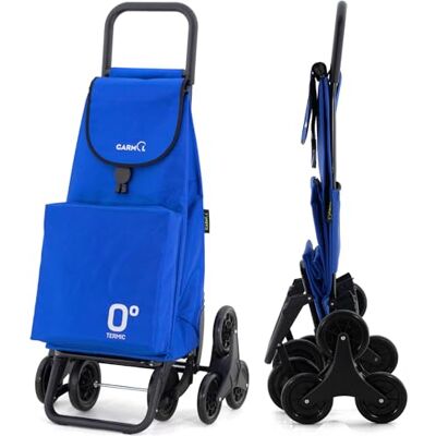 Garmol Carrello per la spesa termico pieghevole da 55 litri Tasca termica interna da 11 litri Carrello della spesa 8 ruote scalate di grande capacità Carrello pieghevole colore blu Garmol Carrello per la spesa termico pieghevole da 55 litri Tasca termica interna da 11 litri Carrello della spesa 8 ruote scalate di grande capacità Carrello pieghevole colore blu