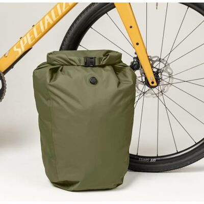 Fjällräven Cave Unisex Outdoor Drybag, sacco impermeabile 20 l, per borsa da sella, verde Fjällräven Cave Unisex Outdoor Drybag, sacco impermeabile 20 l, per borsa da sella, verde
