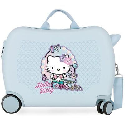 Hello Kitty Sanrio Mermaid Kitty, Valigia per bambini realizzata in ABS, materiale rigido e leggero, doppie ruote, chiusura laterale con combinazione, di Joumma Bags Hello Kitty Sanrio Mermaid Kitty, Valigia per bambini realizzata in ABS, materiale rigido e leggero, doppie ruote, chiusura laterale con combinazione, di Joumma Bags
