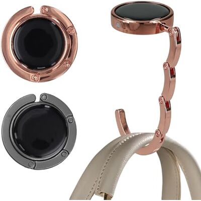 kwmobile Set 2x Gancio Borsa da Tavolo Appendi Borsa Pieghevole Antiscivolo Antigraffio Appendiborsa Scrivania Max 5,5 kg nero matt/oro rosa kwmobile Set 2x Gancio Borsa da Tavolo Appendi Borsa Pieghevole Antiscivolo Antigraffio Appendiborsa Scrivania Max 5,5 kg nero matt/oro rosa
