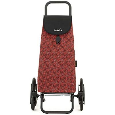 Garmol 218 G3 X 3 Spirale C663 Carrello da Spesa Arriva Scale 3 x 3, Tessuto, Rosso, 50 x 39 x 102 cm Garmol 218 G3 X 3 Spirale C663 Carrello da Spesa Arriva Scale 3 x 3, Tessuto, Rosso, 50 x 39 x 102 cm