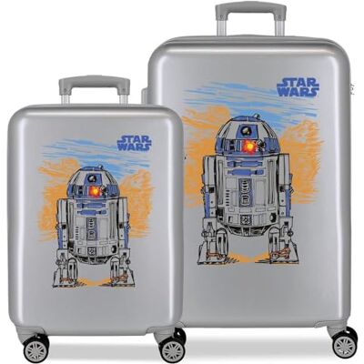 Star Wars Joumma Galaxy Set di Bagagli Argento 55/65 cm Rigido ABS Lucchetto a Combinazione Laterale 91L 5.6kg 4 Doppie Ruote Bagaglio a Mano Star Wars Joumma Galaxy Set di Bagagli Argento 55/65 cm Rigido ABS Lucchetto a Combinazione Laterale 91L 5.6kg 4 Doppie Ruote Bagaglio a Mano