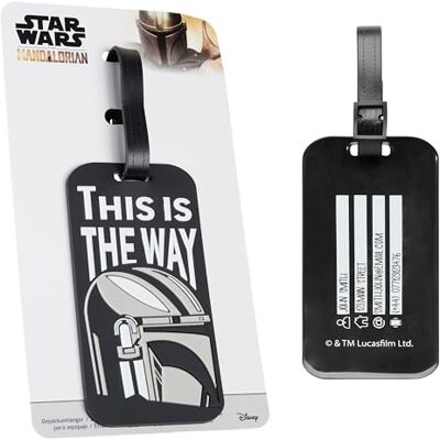 Disney Etichetta da Valigia Divertente, Etichette per Bagagli Portanome, Luggage Tag, Targhetta Valigia Aereo Stitch (Nero Mandalorian) Disney Etichetta da Valigia Divertente, Etichette per Bagagli Portanome, Luggage Tag, Targhetta Valigia Aereo Stitch (Nero Mandalorian)