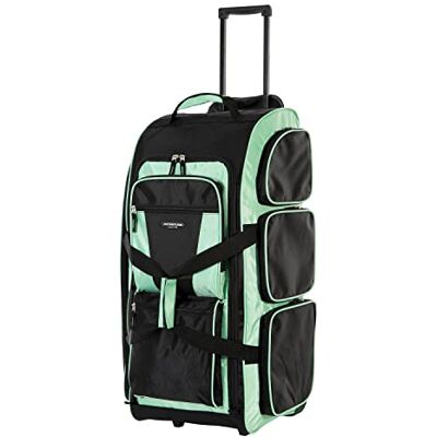 Travelers Club Borsone da Viaggio Xpedition con Ruote e Tasche Multiple, Verde Acquamarina, 76 cm Travelers Club Borsone da Viaggio Xpedition con Ruote e Tasche Multiple, Verde Acquamarina, 76 cm