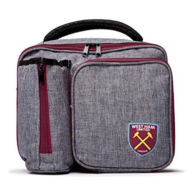 FOCO Con licenza ufficiale West Ham United FC borsa termica portapranzo grigia con portabottiglia FOCO Con licenza ufficiale West Ham United FC borsa termica portapranzo grigia con portabottiglia