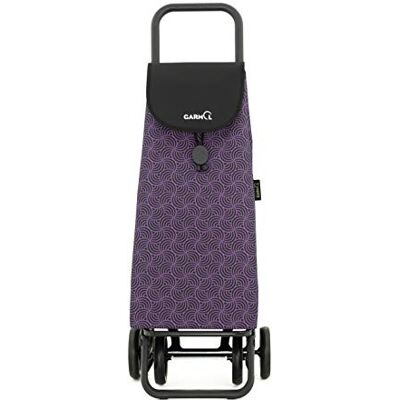 Garmol Carrello per la Spesa, Colore: Viola e Nero, 55 l Garmol Carrello per la Spesa, Colore: Viola e Nero, 55 l