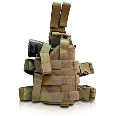 ELITE BAGS Fondina militare universale : Ambidestra : Attacco alla gamba e alla cintura : Colore coyote : ELITE BAGS Fondina militare universale : Ambidestra : Attacco alla gamba e alla cintura : Colore coyote :