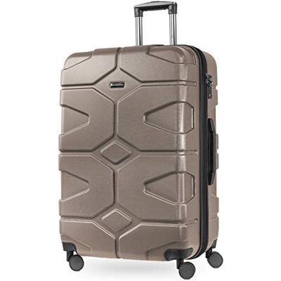 Hauptstadtkoffer X-Kölln Valigia da viaggio espandibile rigida e legera, grande 76 cm, Trolley ABS, TSA, 107-120 litri, Oro Hauptstadtkoffer X-Kölln Valigia da viaggio espandibile rigida e legera, grande 76 cm, Trolley ABS, TSA, 107-120 litri, Oro