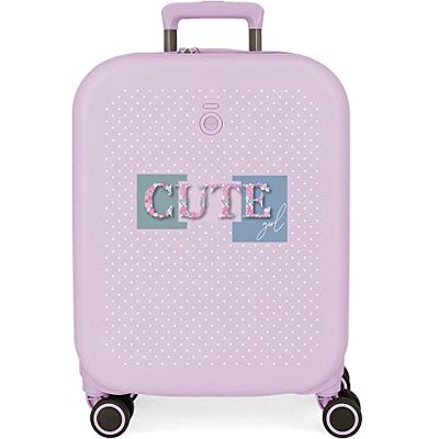 Enso Cute girl Valigia da cabina viola 40x55x20 cm ABS rigido Lucchetto TSA integrato 37L 3,22 kg 4 doppie ruote Bagaglio a mano Enso Cute girl Valigia da cabina viola 40x55x20 cm ABS rigido Lucchetto TSA integrato 37L 3,22 kg 4 doppie ruote Bagaglio a mano