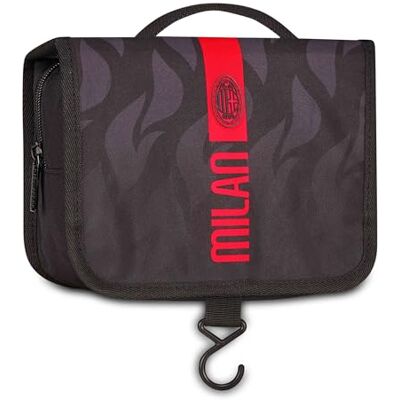 Seven Trousse Viaggio A.C. Milan, Nero, Appendibile, Scomparto con zip, Tasca Interna con rete, Per bambini, Ragazzi e adulti, Tempo libero, Calcio, Prodotto ufficiale Seven Trousse Viaggio A.C. Milan, Nero, Appendibile, Scomparto con zip, Tasca Interna con rete, Per bambini, Ragazzi e adulti, Tempo libero, Calcio, Prodotto ufficiale