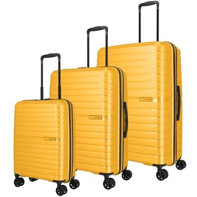 travelite Trent Trolley con 4 ruote, set L/M/S, giallo., Trolley Set L/M/S, Set trolley rigido con 4 ruote travelite Trent Trolley con 4 ruote, set L/M/S, giallo., Trolley Set L/M/S, Set trolley rigido con 4 ruote
