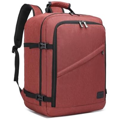 KONO Borsa da cabina 45 x 36 x 20 cm, zaino da viaggio, dimensioni 30 l, colore: bordeaux, Borgogna, 45x36x20 cm, zaino cabina KONO Borsa da cabina 45 x 36 x 20 cm, zaino da viaggio, dimensioni 30 l, colore: bordeaux, Borgogna, 45x36x20 cm, zaino cabina